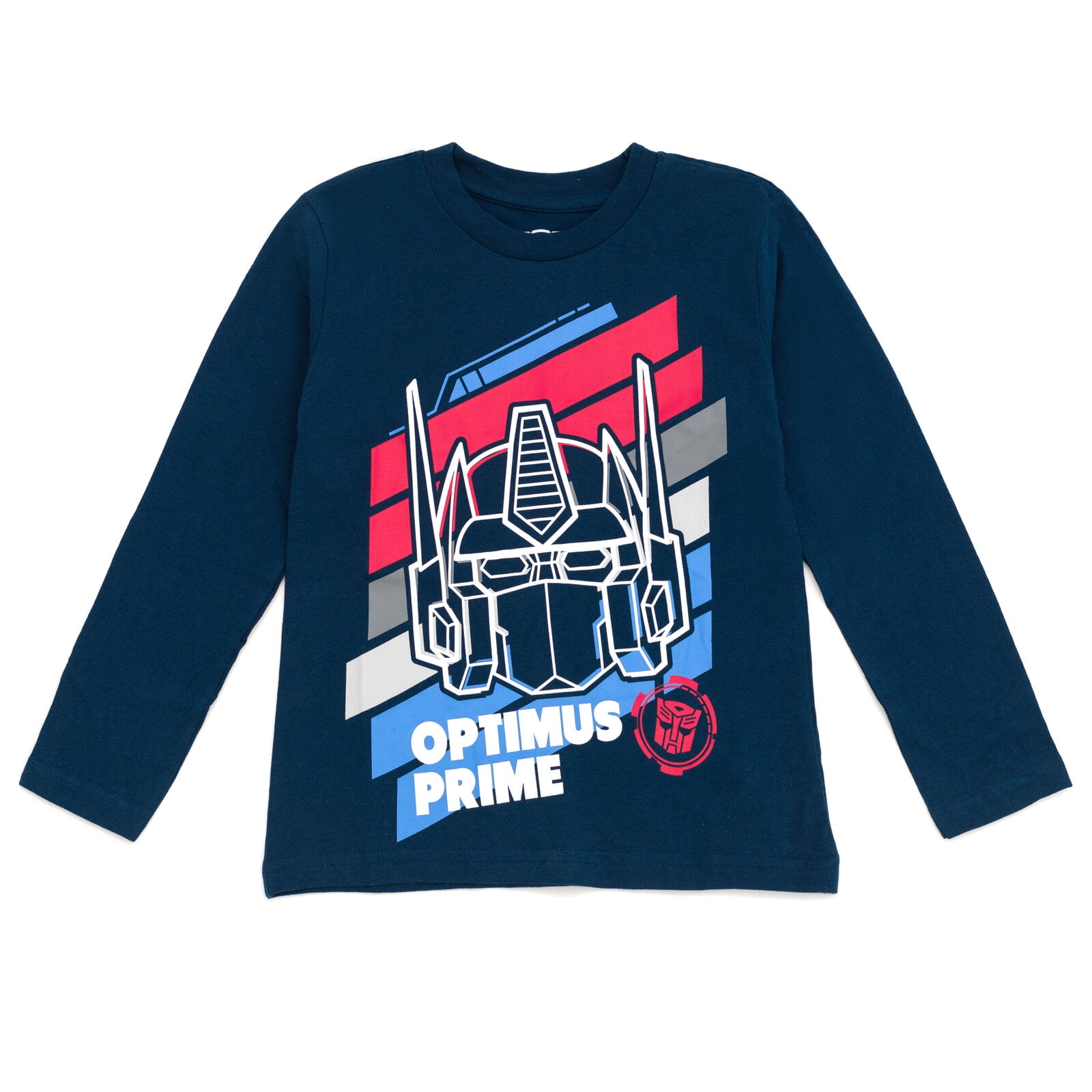 Transformers Bumblebee Optimus Prime Little Boys 2 Pack Long Sleeve T-Shirts Blue 7-8
