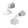 thumbnail image 1 of Paquete de 2 topes de puerta silenciosos JM con diseño de parachoques de silicona color blanco, 1 of 5