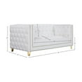 thumbnail image 3 of Meridian Furniture Michelle White Vegan Leather Loveseat, 3 of 13