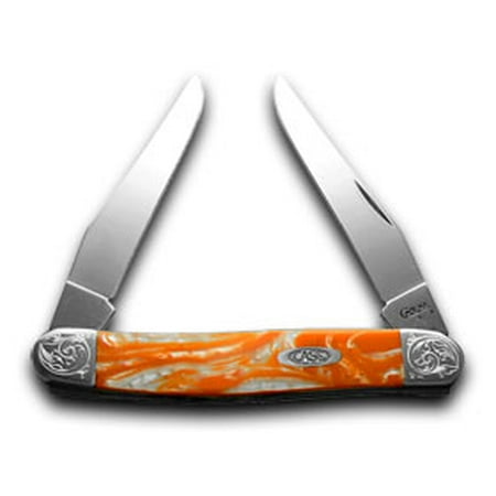 Case xx Engraved Bolster Series Tennessee Orange Corelon Muskrat Pocket Knives