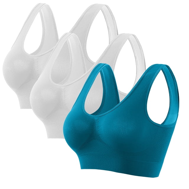 Xihbxyly Sujetador Deportivo Sin Costuras, Top de Yoga Sin Aros, Almohadillas Extraíbles, Transpirable y Cómodo, Tejido Ligero, Ideal para El Día a Día.