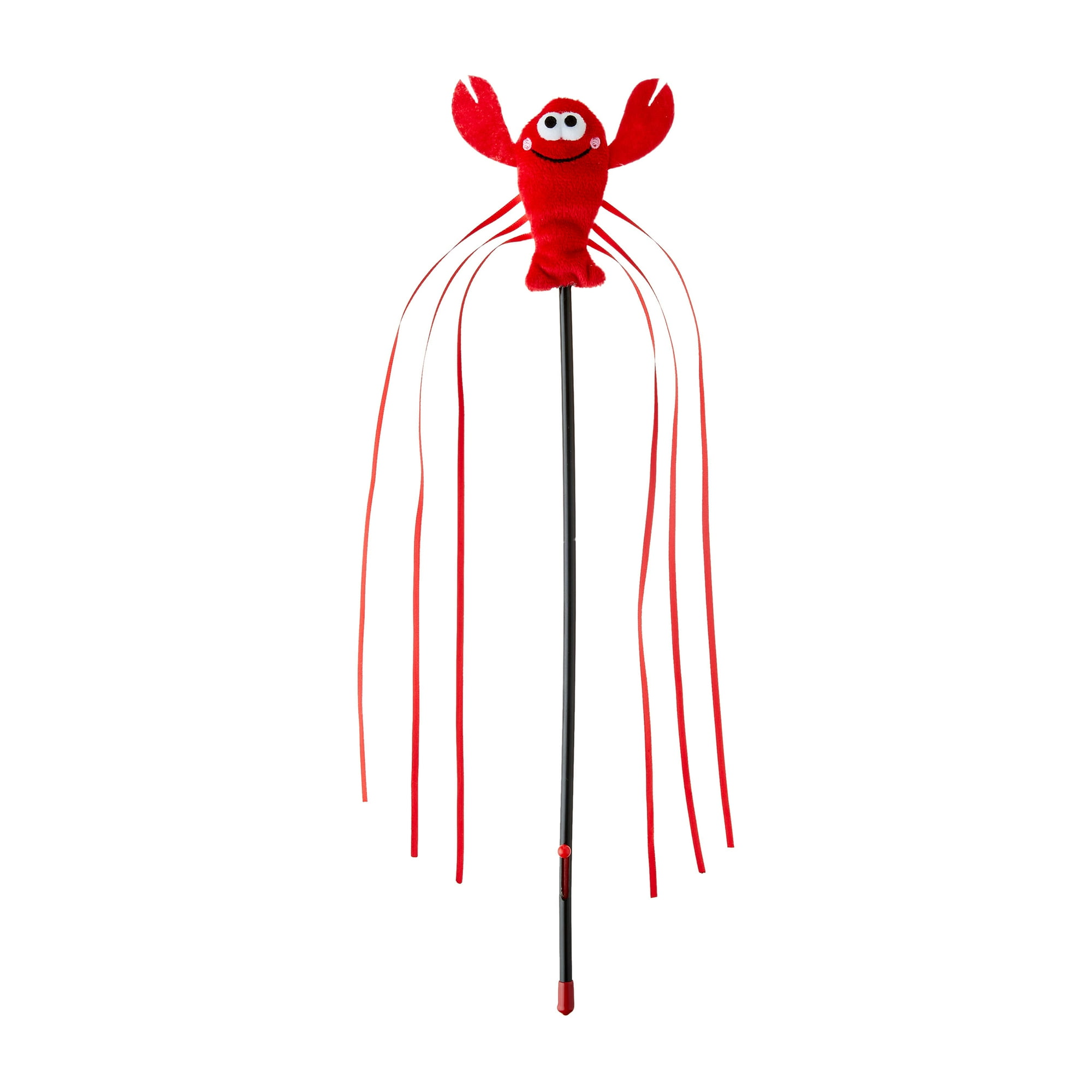 Vibrant Life Wiggle Lobster Wand Teaser Cat Toy with Catnip, 18 in