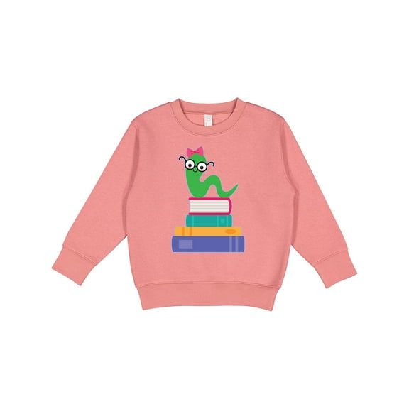 Inktastic Bookworm Girls Reading Toddler Sweatshirt