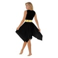 thumbnail image 2 of Lejafay Women's Asymmetrical Praise Dance Tunic Liturgical Worship Dance Dress Black S, 2 of 6