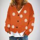 thumbnail image 1 of Cárdigan informal para mujer, con botones, estampado, chaqueta de moda, abrigo, blusa de poliéster para mujer, 1 of 5