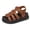 Brown, variant on Womens Platform Sandals Open Toe Caged Strappy Gladiator Beach Shoes Arch Support Thick Footbed Walking Shoes Brown Size 9