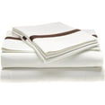 thumbnail image 1 of Luxury Hotel Collection Cotton Sheet Set White/Choco / King, 1 of 1