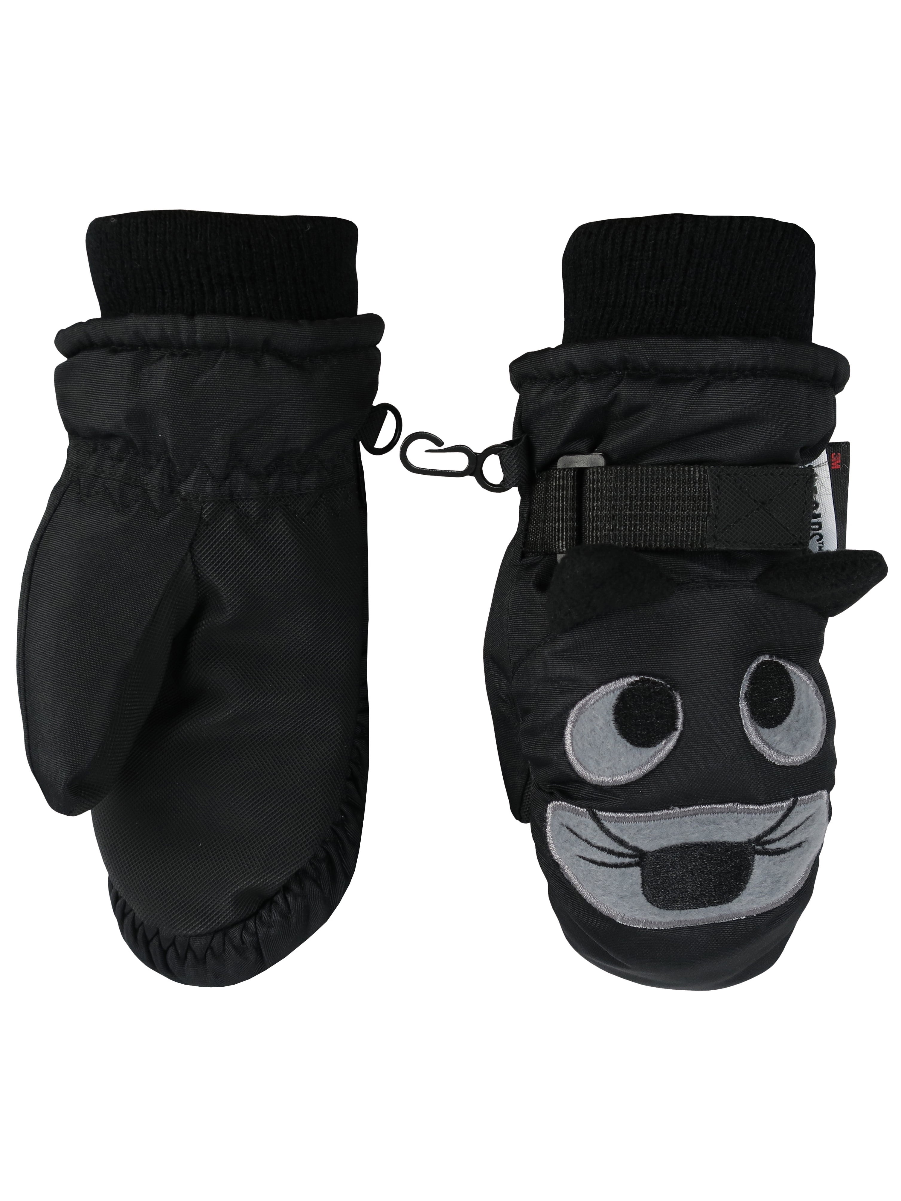 N'Ice Caps Kids Cute Animal Faces Waterproof Thinsulate Winter Ski
