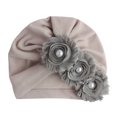 thumbnail image 1 of Gorro infantil Bebé color liso Girasol Bebé flor con rombos Gorro bebé, 1 of 5