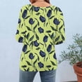 thumbnail image 4 of Cilsoka Women's Casual Long Sleeve Shirts Vintage Print Pullover Top Fall Fashion Outfits Clothes, Ladies Tops and Blouses Dressy, 4 of 6