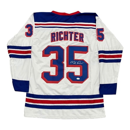 Mike Richter Autographed New York (White #35) Custom Hockey Jersey - JSA