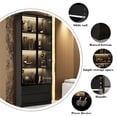 thumbnail image 3 of KULAGAGA Bookcases Organizer with LED Lights, Heavy Duty Display Cabinet with Glass Door and 2 Drawers for Living Room, 31.5" Wide, 3 of 7
