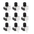 thumbnail image 3 of Uxcell 1k ohm-1M ohm Single Turn Rotary Film Potentiometer Variable Resistors Carbon Black 45pcs, 3 of 4