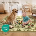 thumbnail image 4 of ODIKA 2'x3' Ultra-Soft Accent Mat, Fish Vintage Lake Cabin Motif Border Theme Trout Lure Fishing Flowing Dynamic None Washable, Bare feet friendly, Easy Care Indoor rug for Bedside, Footrest, 4 of 7