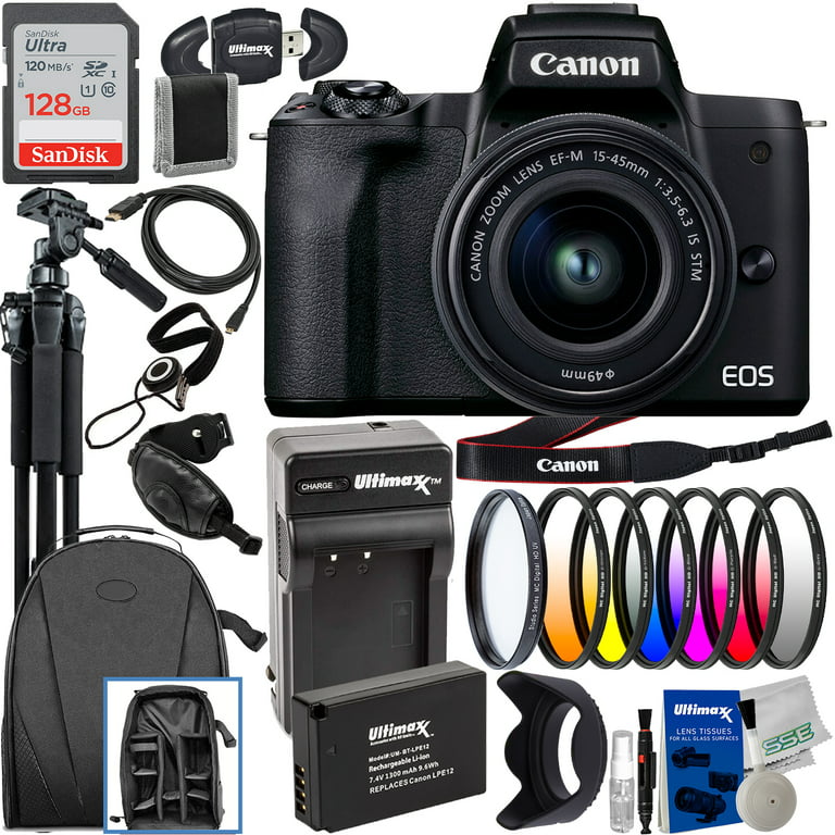 Canon EOS M50 Mark II Mirrorless Camera Body, Black 4728C001