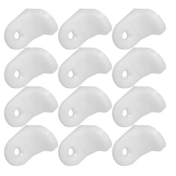 Luxshiny 100Pcs Small White L Brackets for Furniture Plastic Shelving Corner Support