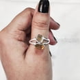 thumbnail image 2 of Natural Citrine Ring, Rough Citrine Gemstone Ring, November Birthstone, Wire Ring, 925 Sterling Silver, Womens Ring, Christmas, Thanksgiving, Handmade, Statement Jewelry, Rough Gemstone Jewelry, 2 of 6