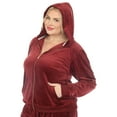 thumbnail image 4 of White Mark Women's Plus Size 2 Piece Velour Tracksuit Set, 4 of 5