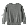 thumbnail image 4 of Kiijoy Toddler Girls Knit Cardigan Fall Winter Bow Lightweight Sweater Coat, Sizes 3-4, 4 of 5