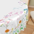 thumbnail image 2 of Mizhona Rustic Flower Round Tablecloths,Blue Table Cloth for Round Table,Kitchen Party Outdoor Decor，72", 2 of 5