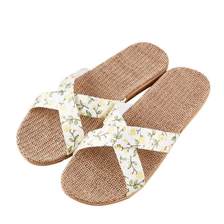 

Slippers For Fashion Ladies Women Breathable Bohemia Beach Slip On Shoes Flats Casual Sandals Khaki 8.5