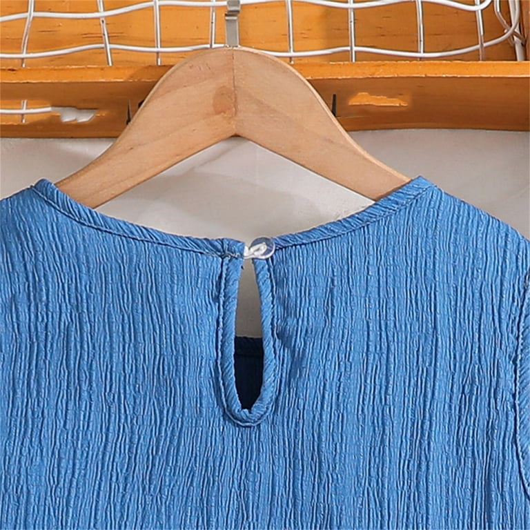 XMMSWDLA Striped/Polka Dot Clothing Toddler Girl Outfits Tops