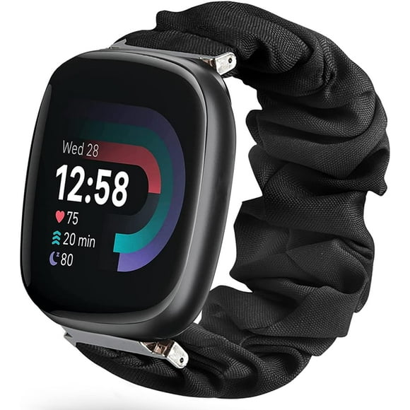 GFDYREE Compatible for Fitbit Versa 4 Bands, Fabric Elastic Scrunchie Elastic Watch Band Women Cute Replacement Straps Compatible with Fitbit Sense Bands/Sense 2 Bands/Versa 3 Bands/Versa 4