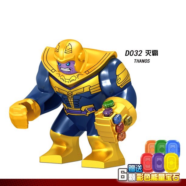 Mini bloques de construcción de muñecos de Los Vengadores de Marvel, bloques de construcción ensamblados DIY de superhéroe Thanos, juguetes para niños, personajes de anime