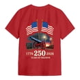 thumbnail image 4 of UngA 250 Anniversary USA Shirt Women 4th of July Shirts 1776-2026 250th Birthday Graphic Tees Tops Patriotic Womens Tshirt (Red,L), 4 of 7