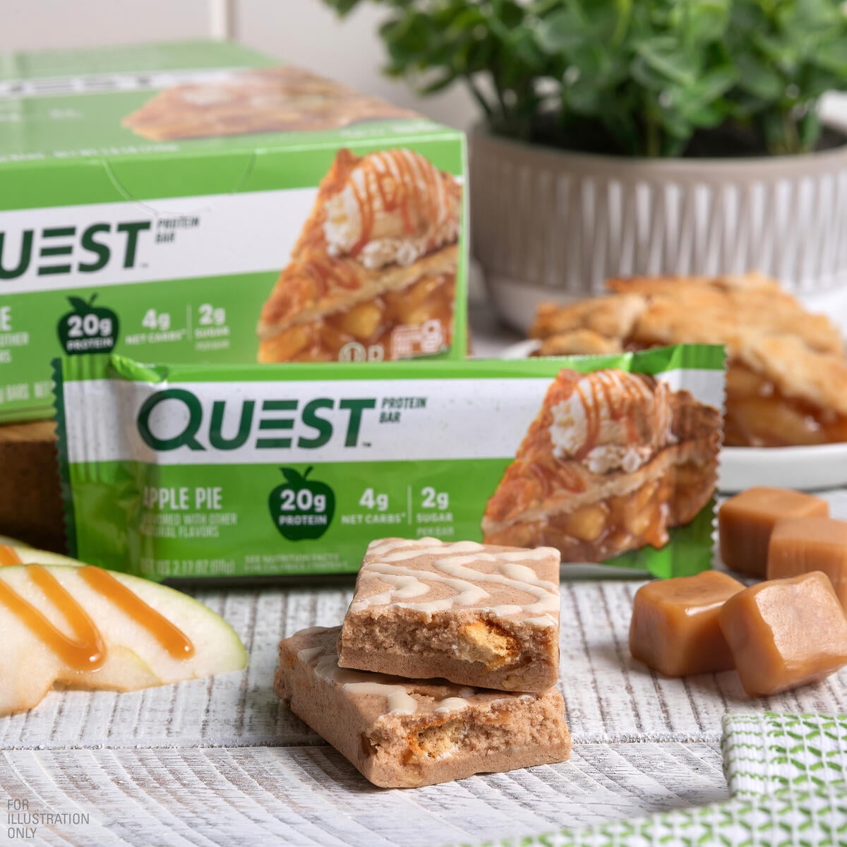 Quest Protein Bar, Apple Pie Flavored, 20g Protein , 4 Count