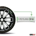 thumbnail image 2 of OMAC 16" Wheel Covers Hubcaps for Kia Optima Black White Gloss, 2 of 8