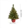thumbnail image 3 of Coollooc Mini Christmas Tree with Lights, Pre Lit Artificial Mini Xmas Tree for Tabletop,Outdoor,Bedroom,Office Decorations,Includes Led Lights(Red,Light), 3 of 9