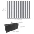 thumbnail image 3 of Outsunny Outdoor Rug & Bag, 9' x 12' Plastic Rug, Grey & White Striped, 3 of 9