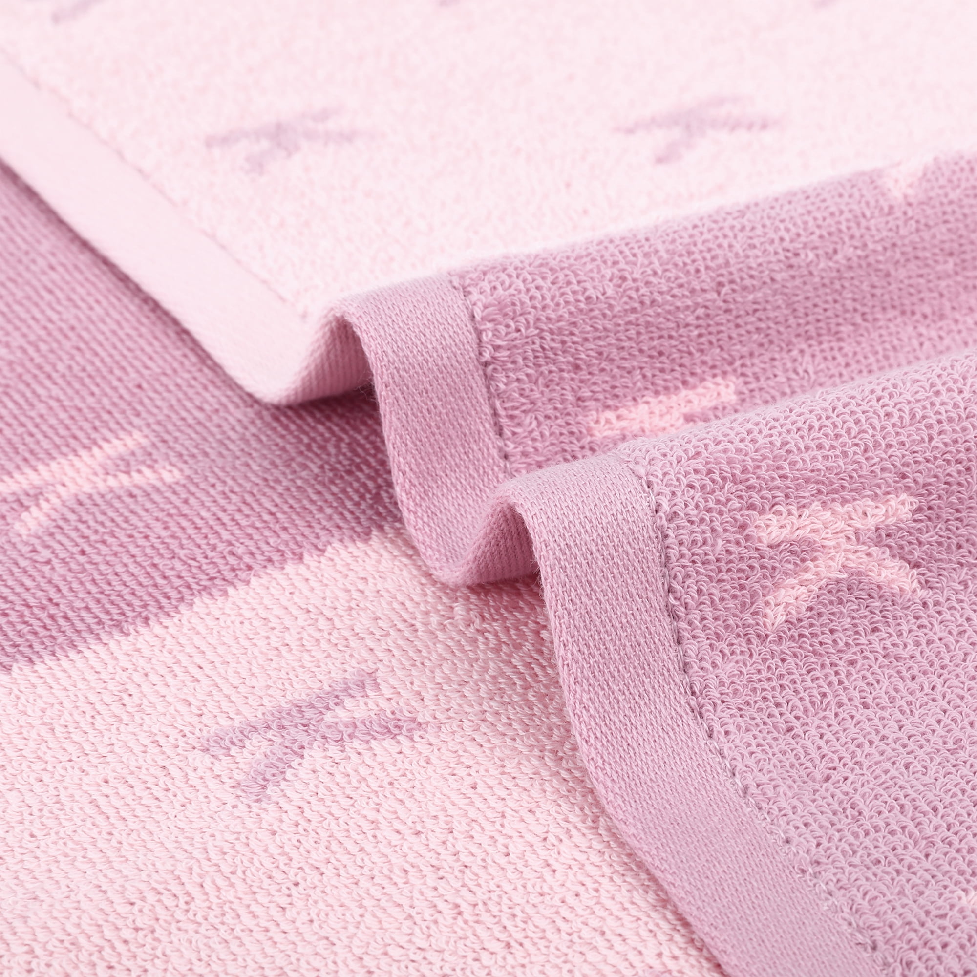 Unique Bargains Letter Patterns Soft Cotton Hand Towel for Bathroom Kitchen Purple 4-Piece