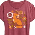 thumbnail image 3 of Instant Message - Autumn Fox & Flowers - Women's Short Sleeve Graphic T-Shirt, 3 of 6