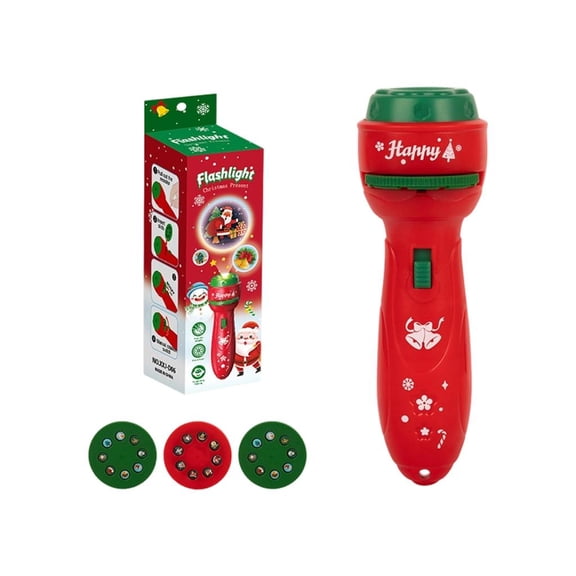 MOMOJIA (1-Pack) Christmas Projector Flashlight Toy - Holiday Light Projector, Creates Magical Patterns on Wall/Ceilings