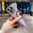 thumbnail image 4 of Compatible with iPhone 14 Pro Max Magnetic Case, Glitter Case with Love Heart, Luxury Plating Cute Bling, Compatible with MagSafe, Clear Slim Shockproof Cover for Women Girls-Light Purple, 4 of 14