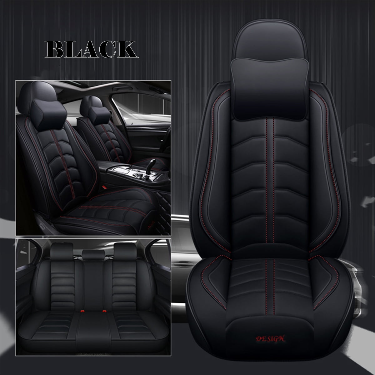 3X PU leather Car Front Back Seat Cushion Pad Non-slip Mat Comfortable Protector 3X PU leather Car Front Back Seat Cushion Pad Non-slip Mat Comfortable Protector