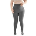 thumbnail image 5 of Sakmal Cotton Tights Plus Size Gray Pantyhose High Waisted Ladies Tight, 5 of 5