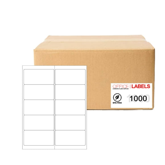 1000 Sheets of Labels 2" x 4" 10up 10000 Labels 5163