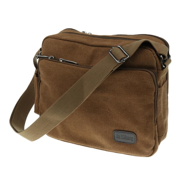 Hombres Viaje Senderismo Hombro Satchel Bolsa / Marrón / Marrón Macarena bolso de escuela