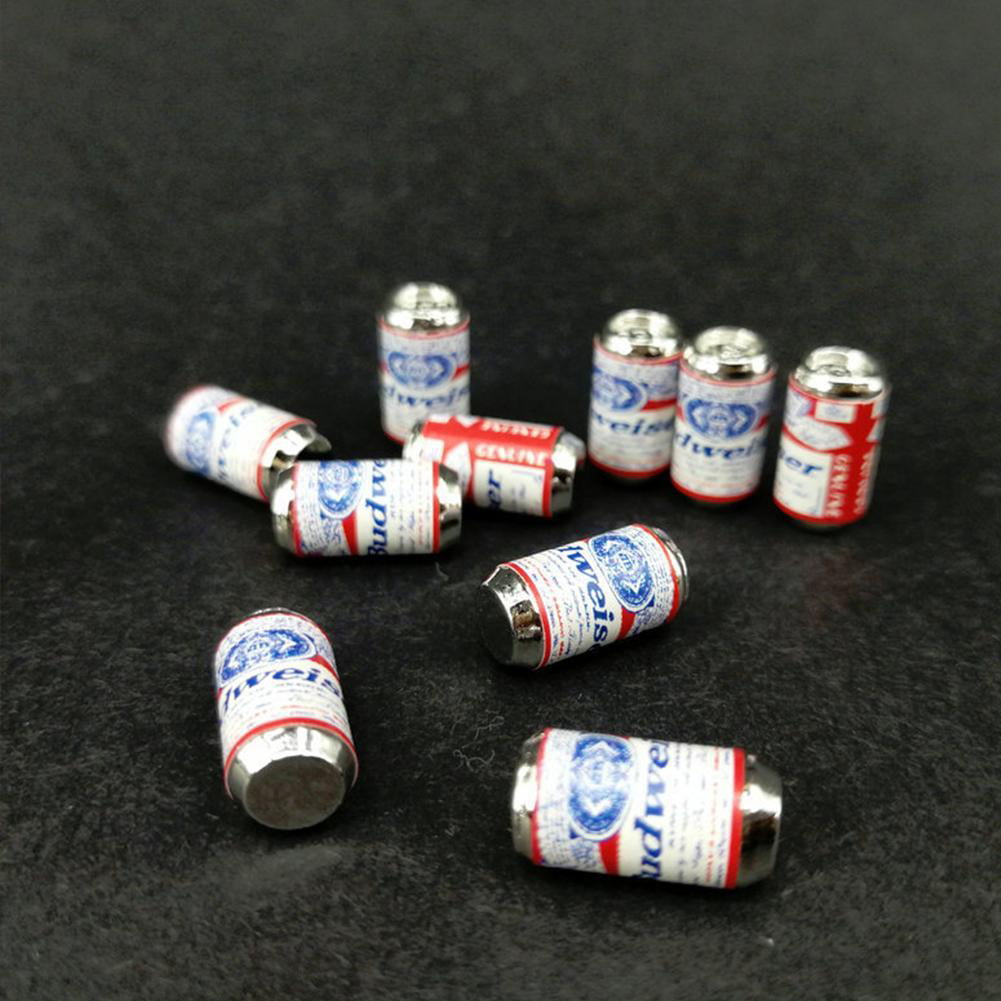10PCS/SET 1:12 scale dollhouse furniture beer cans toys O5O0 