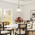 thumbnail image 2 of Plug-In Pendant Light with Alabaster Glass Shade, On/Off Switch, 16.4Ft Cord & 14.7Ft Chain, Dimmable Brushed Nickel – Swag Hanging Lamp for Kitchen, Bar, Nook, 2 of 5