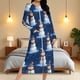 thumbnail image 4 of Batas para mujer, camisón con estampado navideño y camisón de invierno con cremallera y bolsillos, pijama holgado para mujer, 4 of 9