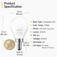 thumbnail image 4 of 3 Pack A15 Ceiling Fan Light Bulbs 40W 2700K Daylight LED E12 Candelabra Small Base Light Bulbs, Non-Dimmable, 4 of 7