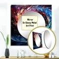 thumbnail image 3 of Designart "VORTEX" Abstract Spirals Square Mirror For Wall Decor - Large Multi-Color Square Printed Wall Mirror Art - Square Transitional Mirror - Wall Mounted Square Large Mirror, 3 of 5