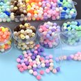 thumbnail image 3 of 6mm 8mm Mixed Color Frosted Beads Colorful Acrylic Round Loose Spacer Beads for Diy Bracelet Phone chain Jewelry Making supplies, 3 of 5