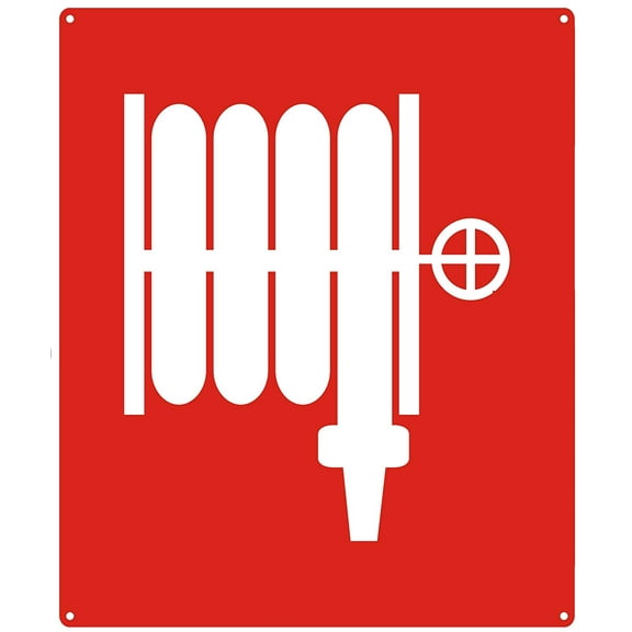 FIRE HOSE SYMBOL sign 10x12 Red Reflective !!!