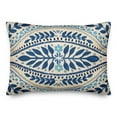 thumbnail image 2 of Creative Products Blue Colored Large Folk Pattern 14x20 Indoor / Outdoor Pillow, 2 of 9