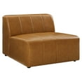 thumbnail image 2 of Modway Bartlett Tufting Faux Leather Upholstered Armless Chair in Tan, 2 of 8